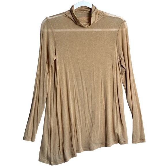 Velvet by Graham & Spencer Small Mock Neck Lightweight Asymmetric lagenlook - Picture 1 of 8
